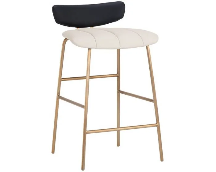 Sunpan Ikon Lorelei Counter Stool – Dillon Cream / Dillon Black (Dropshippable)