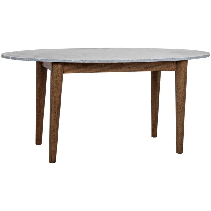 Surf Oval Dining Table with Stone Top