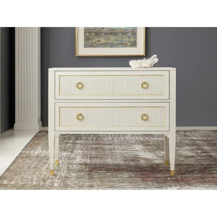 Swedish Reeeded Two Drawer Chest