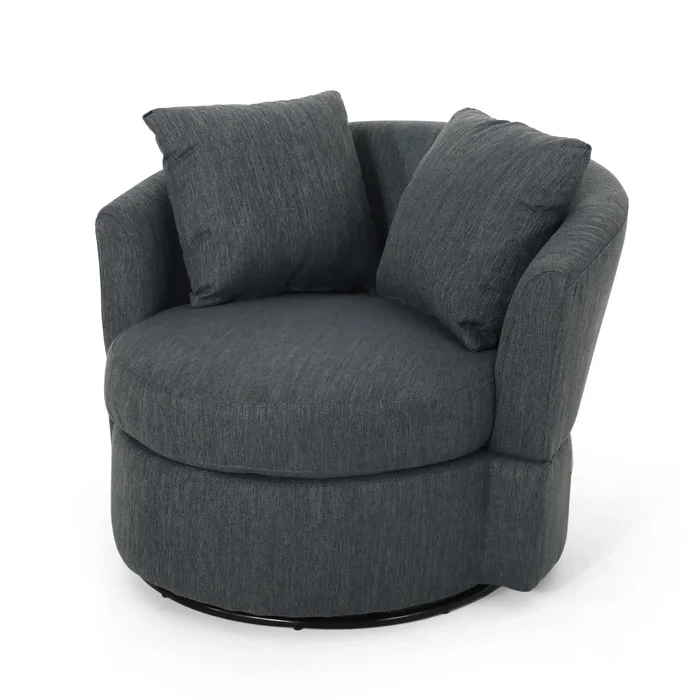 Swivel Club Chair With Circular Design