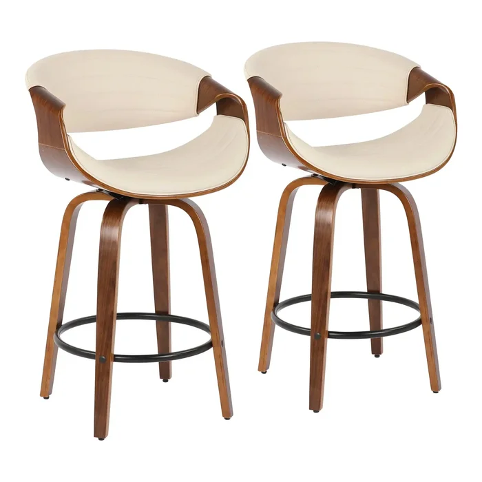 Symphony – Mid Century Stylish Design Modern Counter Stool (Set of 2)