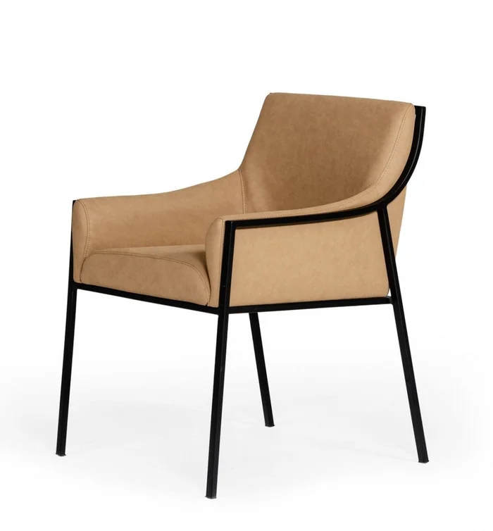 Tan Suede Dining Chair By Homeroots