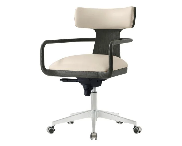 Theodore Alexander Repose Wooden Upholstered Study Chair