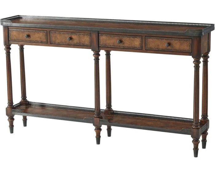 Theodore Alexander The Louis XVI Leather Console Table