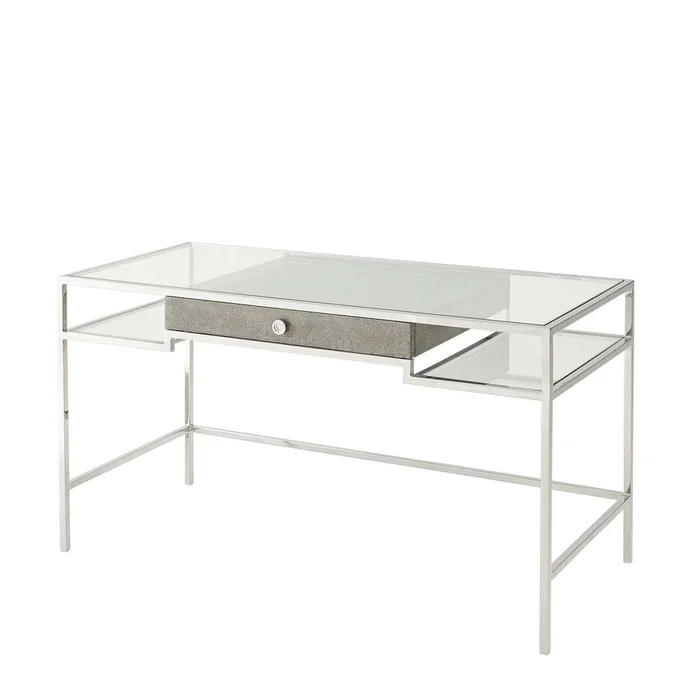 Tintagel Desk (Blue Mottled Eggshell)