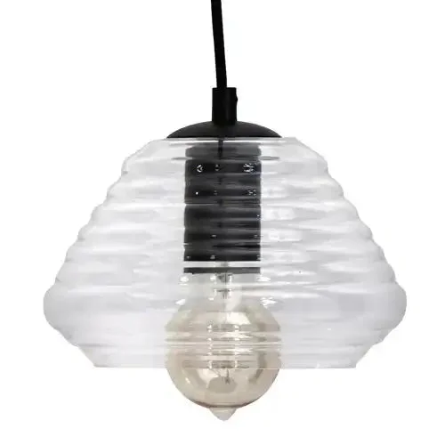Torus – Triangle Industrial Pendant – Clear