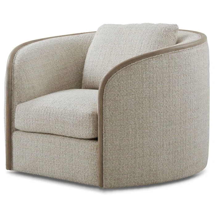 Toulon Chalk Tweed Swivel Chair