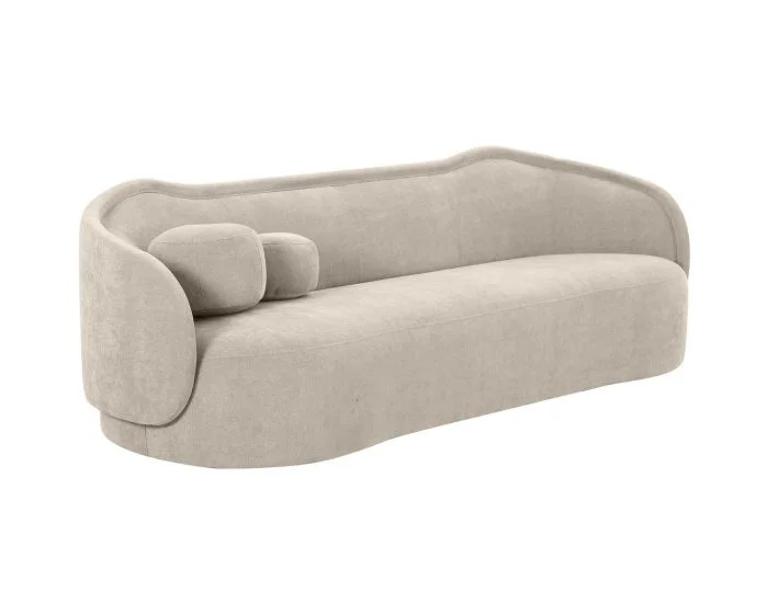 TOV Furniture Circe Textured Velvet Sofa -Taupe
