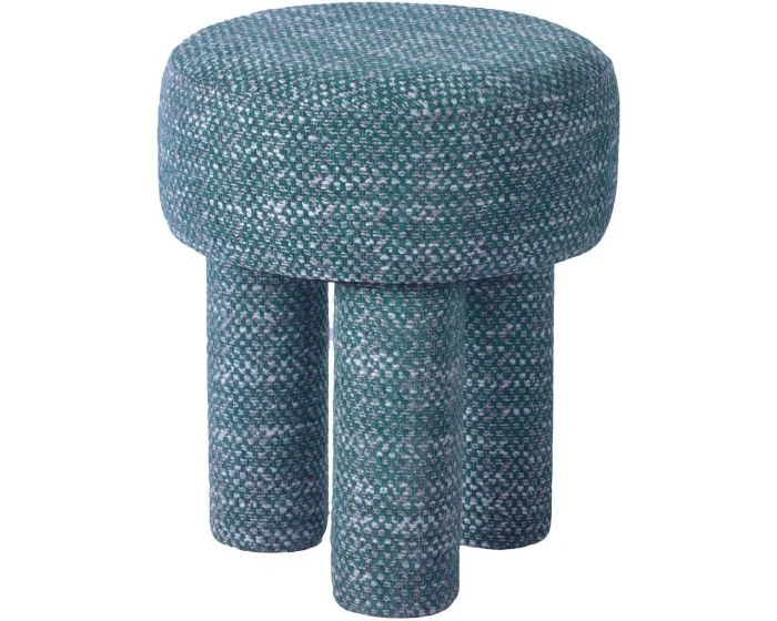 TOV Furniture Claire Knubby Stool – Teal (Dropshippable)