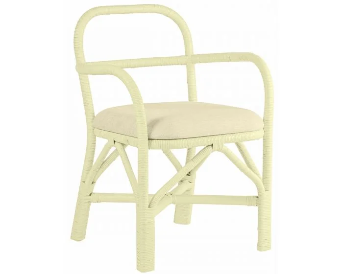 TOV Furniture Ginny Rattan Dining Chair – Cream (Dropshippable)