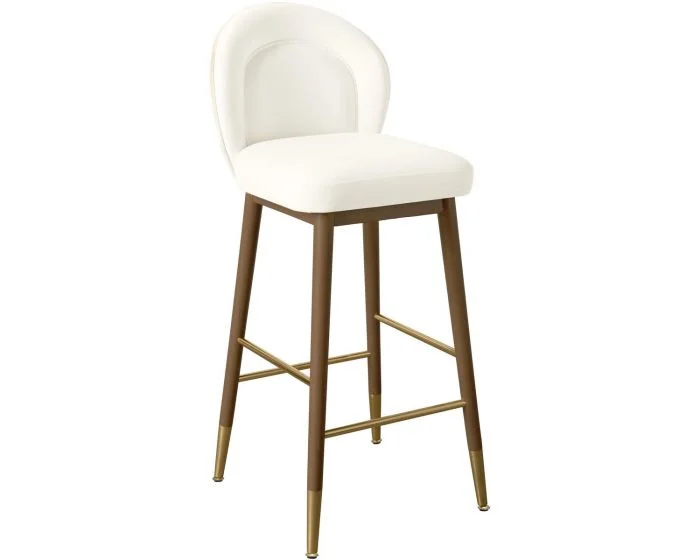 TOV Furniture Hailey Counter Stool – Cream Velvet (CL1A) – CLEARANCE SALE (Dropshippable)