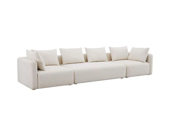 TOV Furniture Hangover 145″ Long Sofa – Cream Boucle