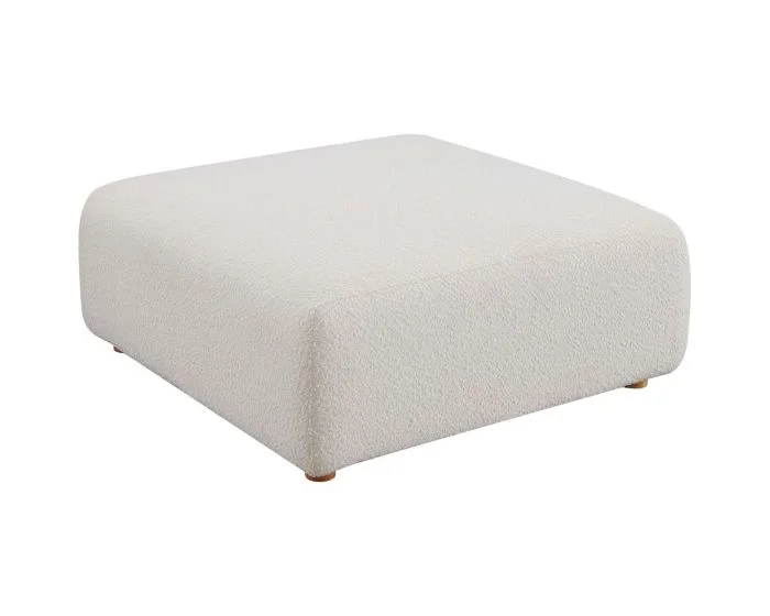 TOV Furniture Hangover Ottoman – Cream Boucle (Dropshippable)