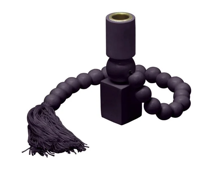 TOV Furniture Harrison Wooden Candlestick – Merlot (Dropshippable)