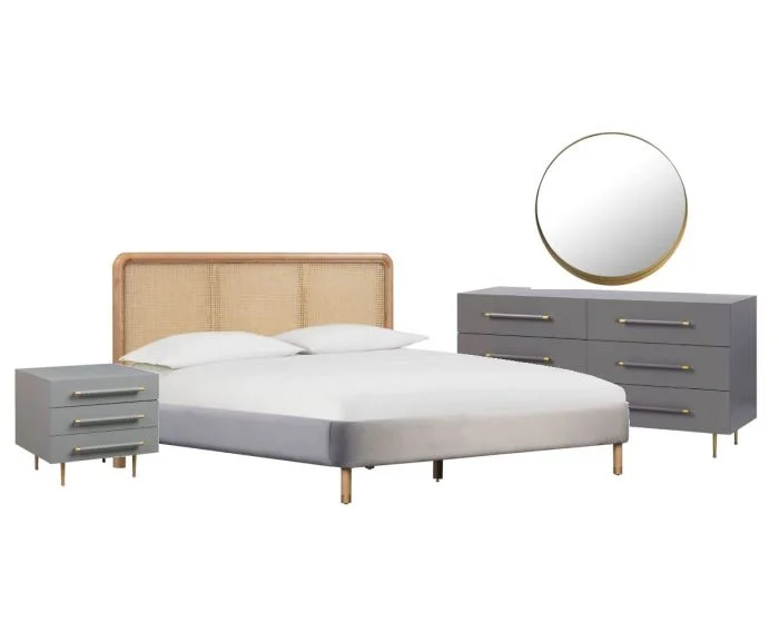 TOV Furniture Kavali Grey Bedroom Set
