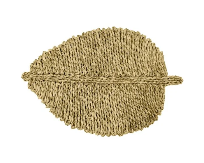 TOV Furniture Leaf Seagrass Placemat – Set of 4 – Natural (Dropshippable)