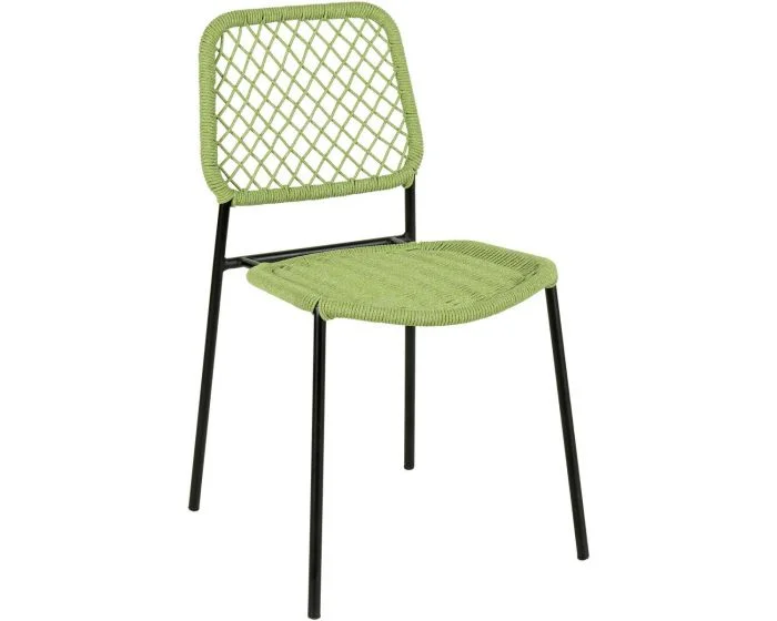 TOV Furniture Lucy Dyed Cord Outdoor Dining Chair – Green (CL1A) – CLEARANCE SALE (Dropshippable)