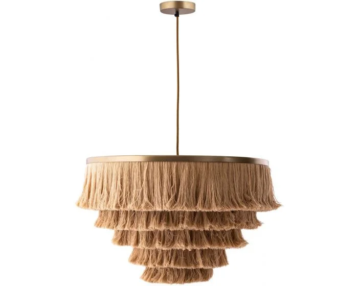 TOV Furniture Sarai Natural Fringe Pendant (Dropshippable)
