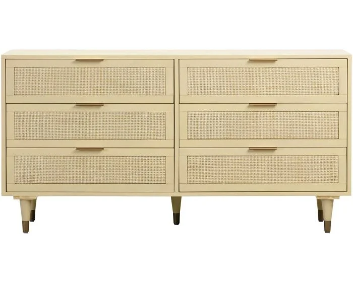 TOV Furniture Sierra Buttermilk 6 Drawer Dresser