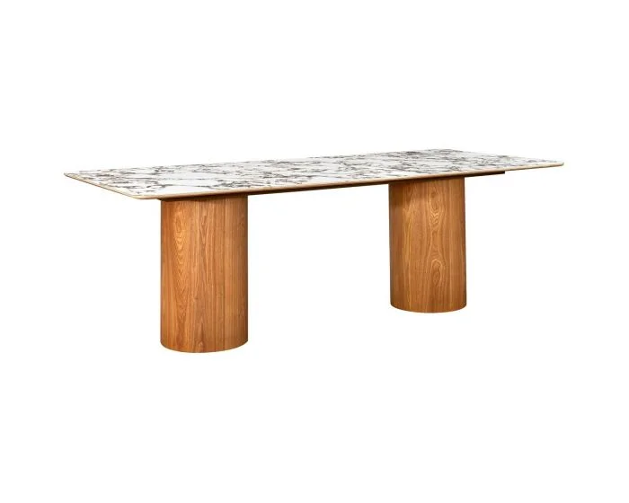 TOV Furniture Tamara Ceramic Rectangular Dining Table – Marble