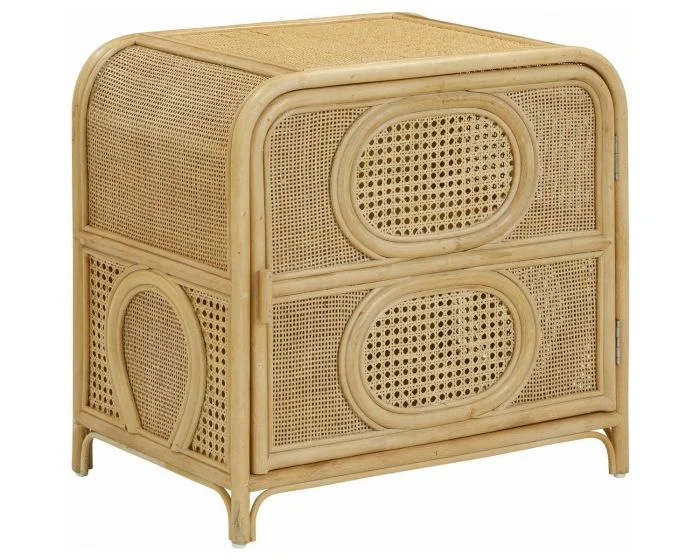 TOV Furniture Tina Nightstand – Natural Rattan (Dropshippable)