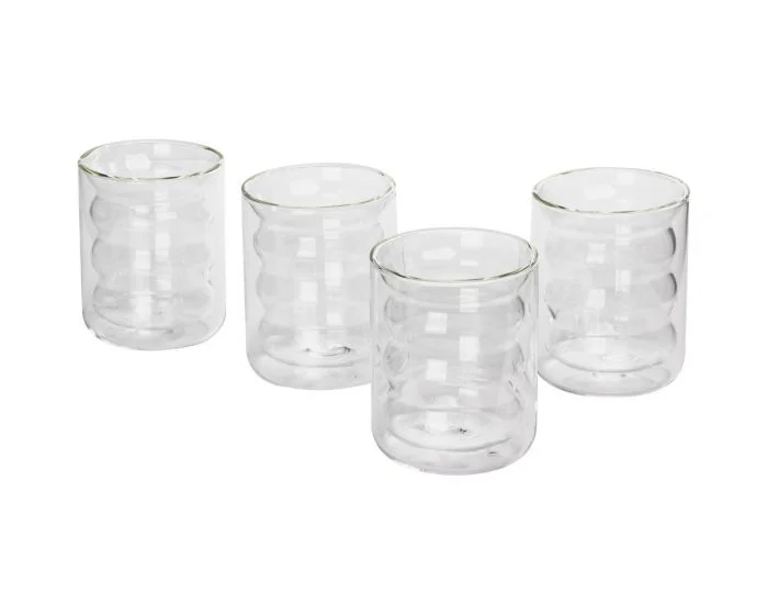 TOV Furniture Waves Water Glass – Set of 4 – Clear (Dropshippable)