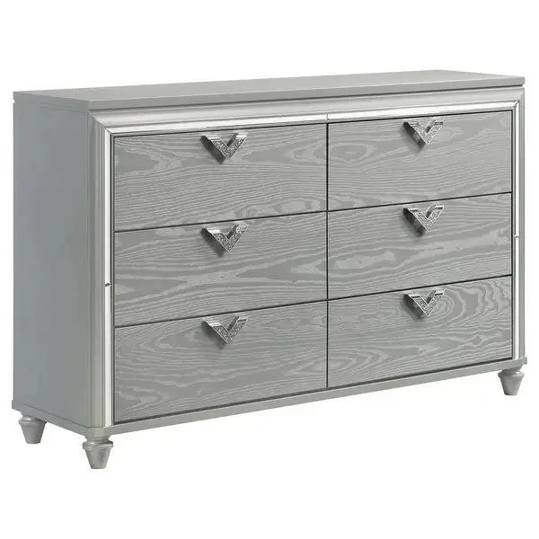 Veronica 6-Drawer Dresser – Bold Glamour, Sleek Storage