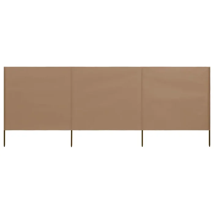 vidaXL 3-panel Wind Screen Fabric 400×80 cm Taupe