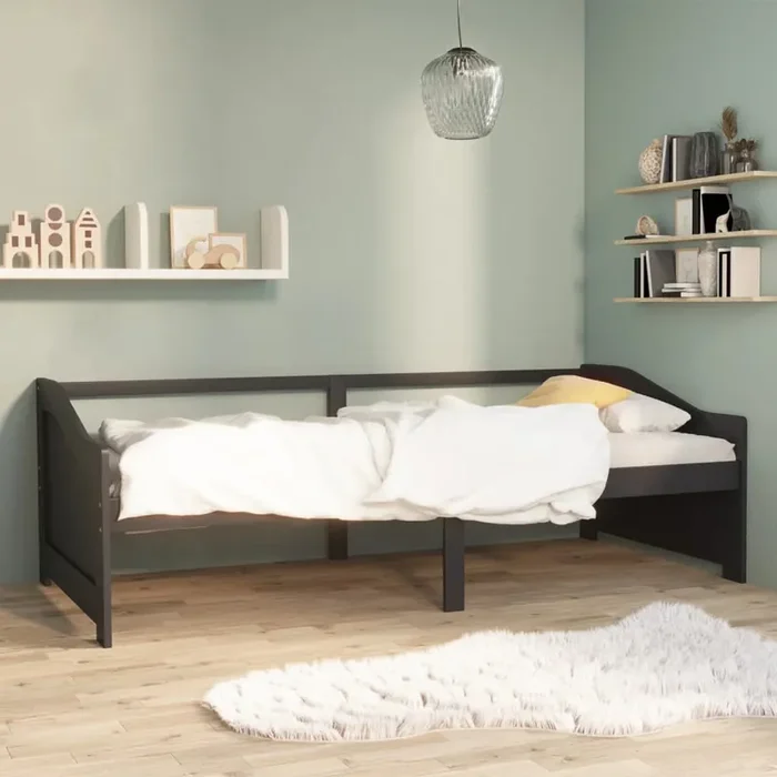 vidaXL 3-Seater Day Bed without Mattress Dark Grey 90x200cm