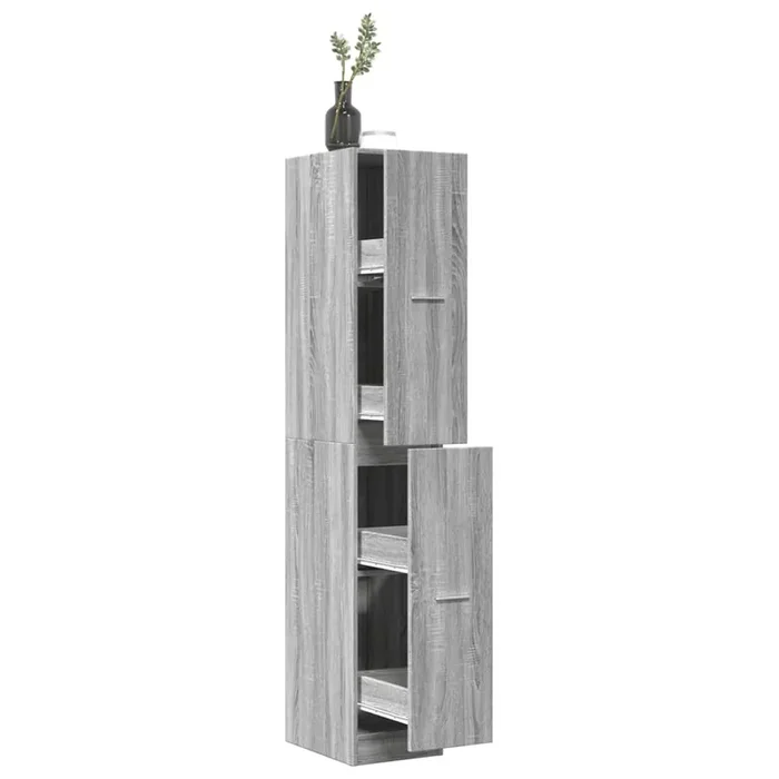 vidaXL Apothecary Cabinet Grey Sonoma 30x41x174.5 cm Engineered Wood