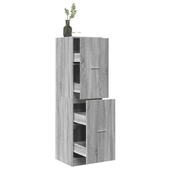 vidaXL Apothecary Cabinet Grey Sonoma 40x41x144.5 cm Engineered Wood