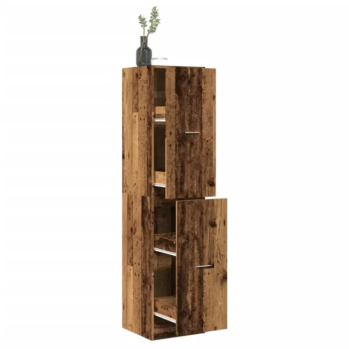 vidaXL Apothecary Cabinet Old Wood 40x41x174.5 cm Engineered Wood