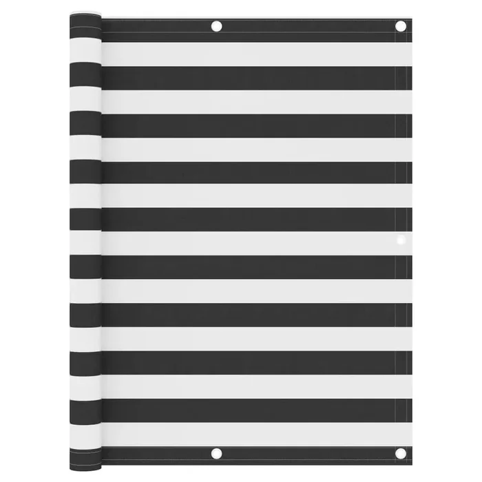 vidaXL Balcony Screen Anthracite and White 120×500 cm Oxford Fabric