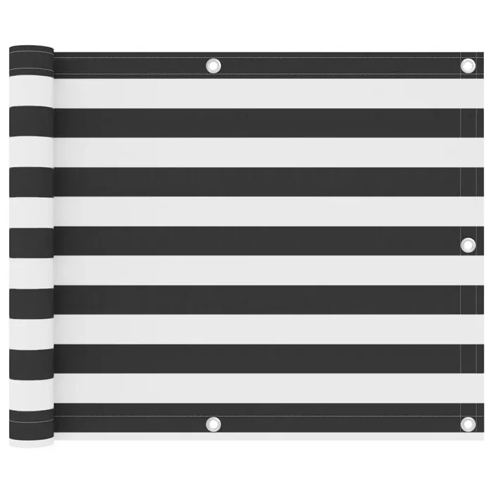 vidaXL Balcony Screen Anthracite and White 75×400 cm Oxford Fabric