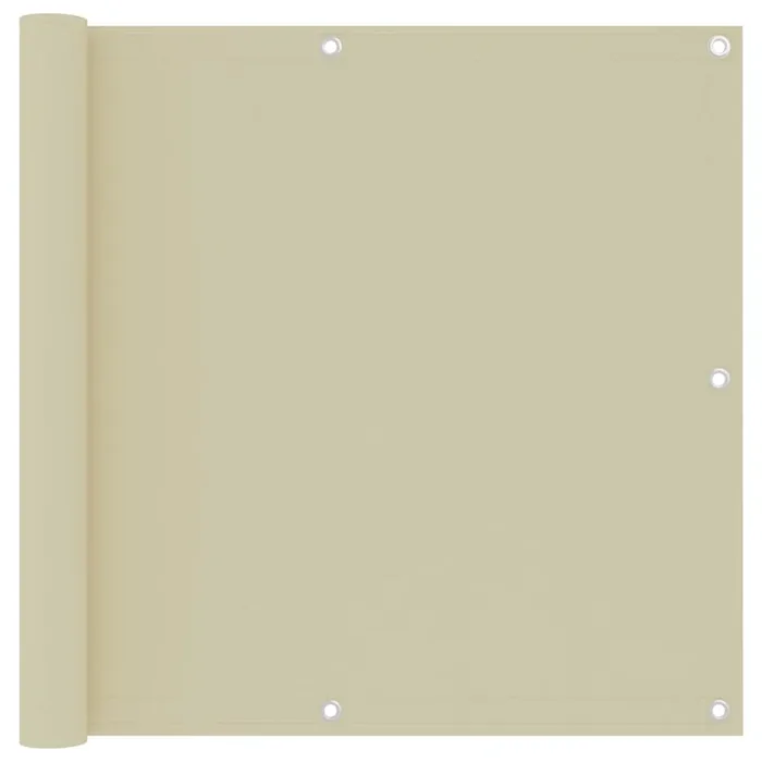 vidaXL Balcony Screen Cream 90×500 cm Oxford Fabric