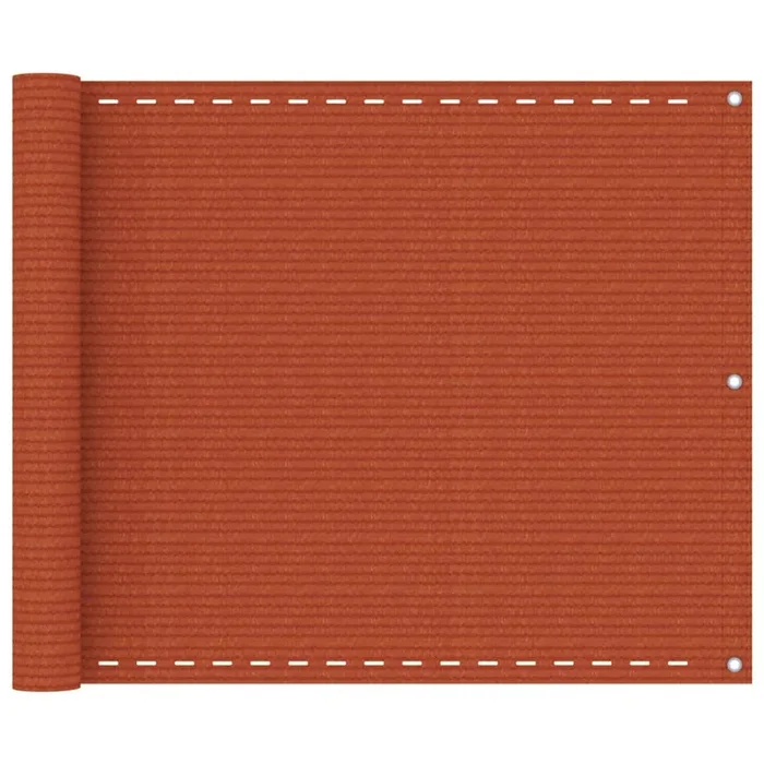 vidaXL Balcony Screen Orange 75×400 cm HDPE