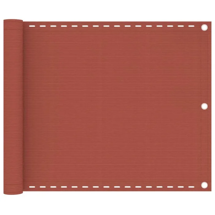 vidaXL Balcony Screen Terracotta 75×600 cm HDPE