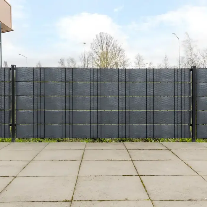 vidaXL Balcony Screens 5 pcs Anthracite 255×19 cm Poly Rattan