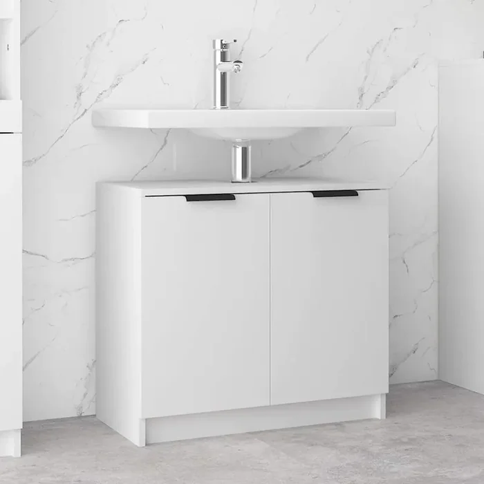 vidaXL Bathroom Cabinet White 64.5×33.5×59 cm Engineered Wood