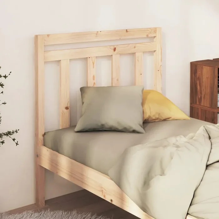 vidaXL Bed Headboard 106x4x100 cm Solid Wood Pine