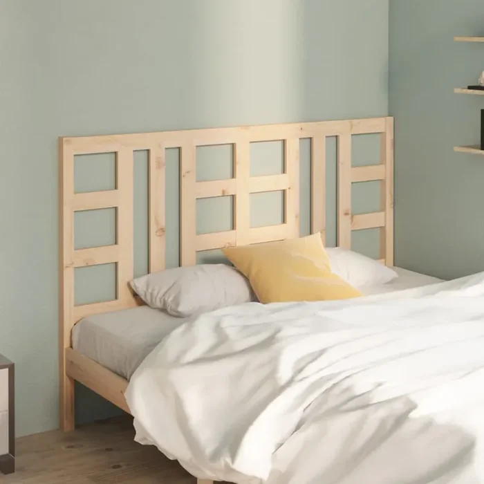 vidaXL Bed Headboard 126x4x100 cm Solid Wood Pine