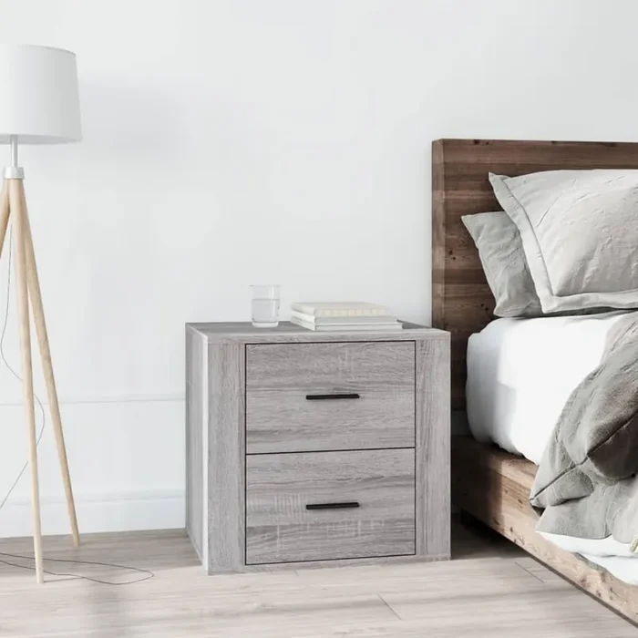 vidaXL Bedside Cabinet Grey Sonoma 50x39x47 cm