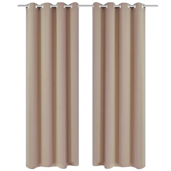 vidaXL Blackout Curtains 2 pcs with Metal Eyelets 135×175 cm Cream