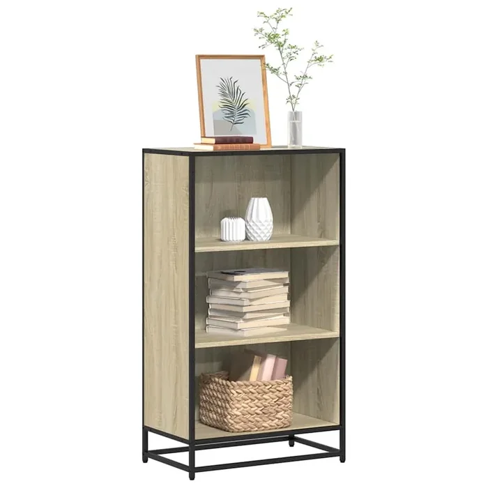 vidaXL Book Cabinet Sonoma Oak 60x35x107.5 cm Engineered Wood