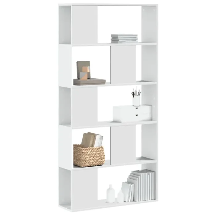 vidaXL Bookcase 5-Tier White 80.5×23.5×162.5 cm Engineered Wood