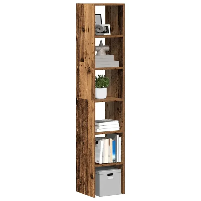 vidaXL Bookcases 2 pcs Stackable Old Wood 30x30x80 cm Engineered Wood