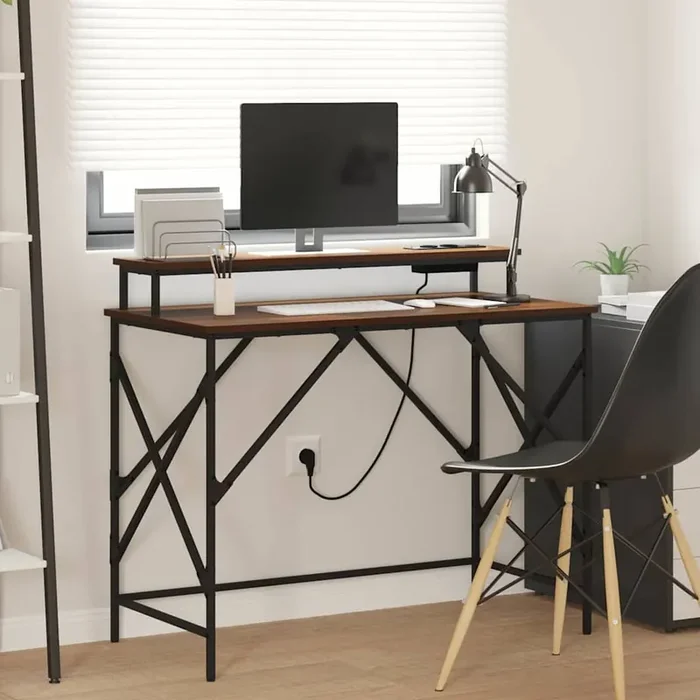 vidaXL Brown oak 100 x 50 x 86.5 cm Engineered wood