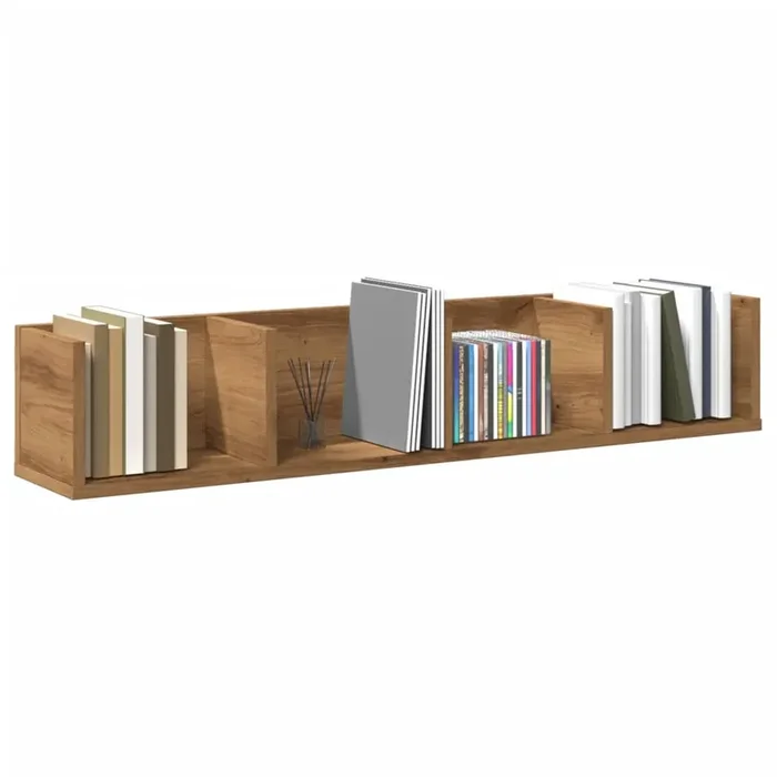 vidaXL CD Wall Shelf Artisan Oak 100x18x18 cm Engineered Wood