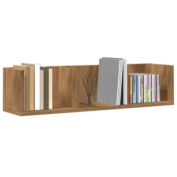 vidaXL CD Wall Shelf Artisan Oak 75x18x18 cm Engineered Wood