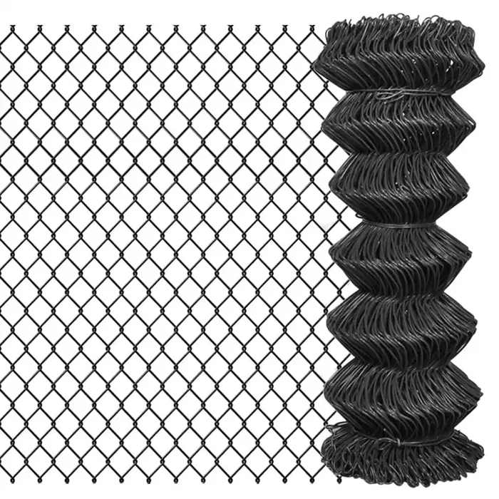 vidaXL Chain Link Fence Steel 25×1 m Grey